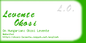 levente okosi business card